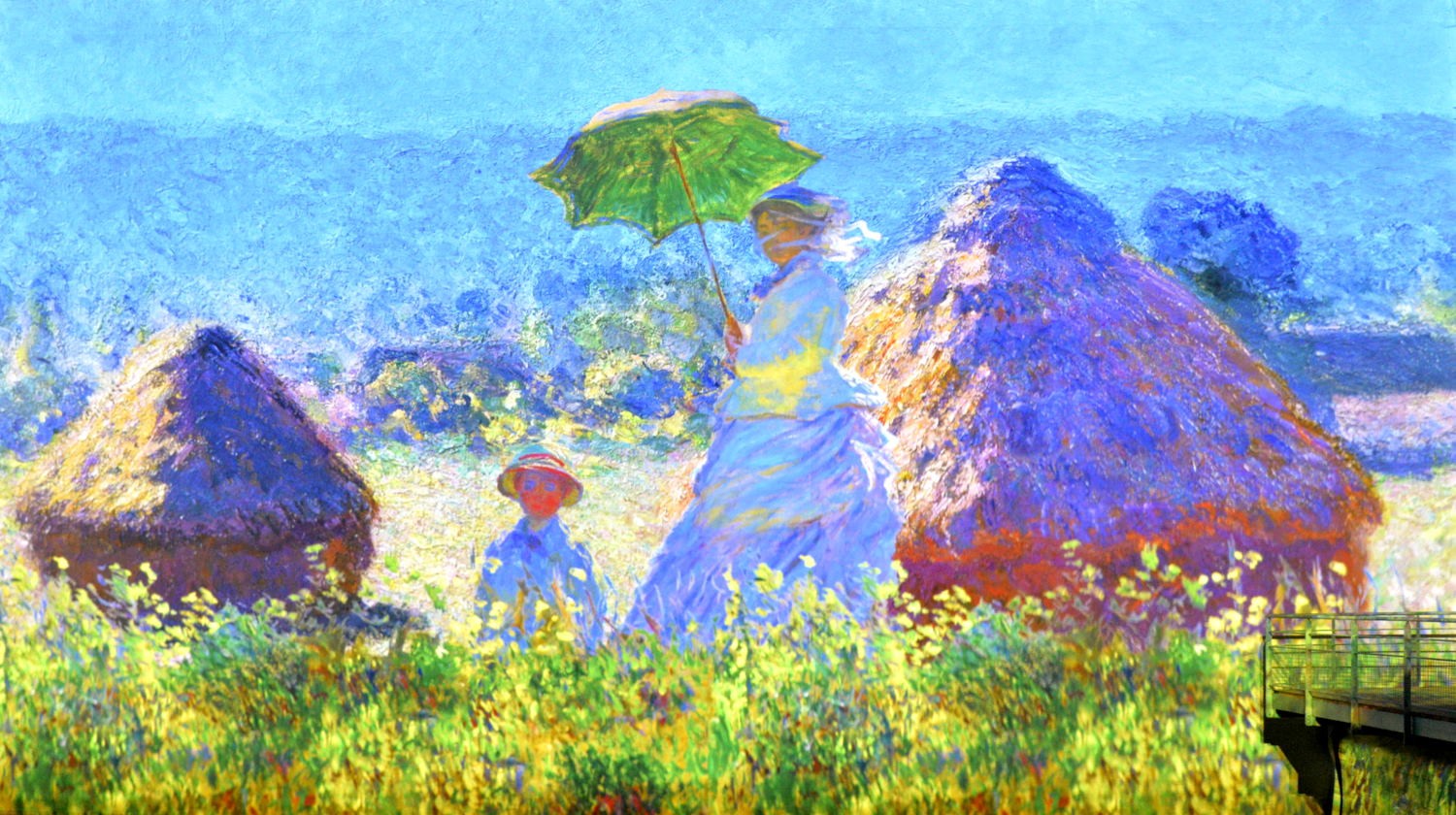 2021 d610 5 115 1 Bordeaux Bassins de Lumières Monet Promenade Femme à l'ombrelle